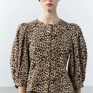 ZARA Animal Print blouse zw collection
